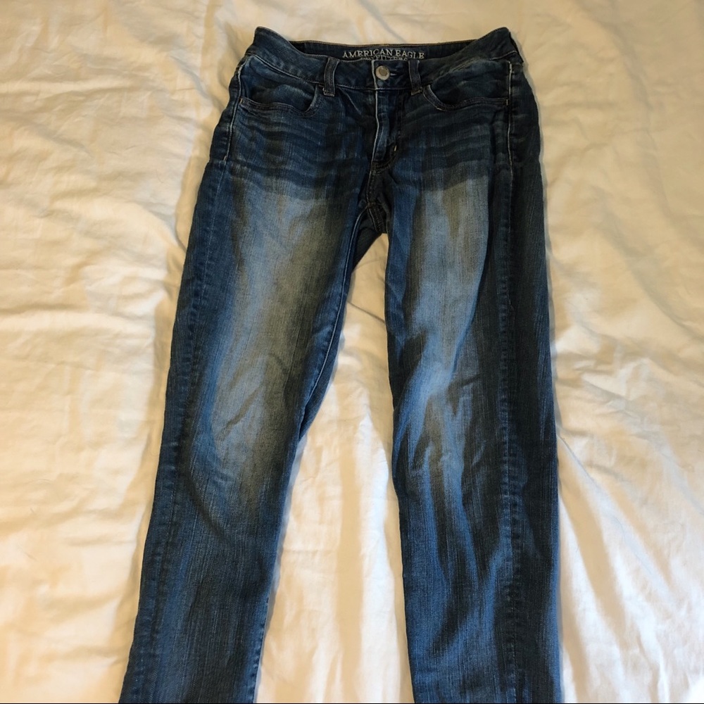 AE Dark Low Rise Jeans